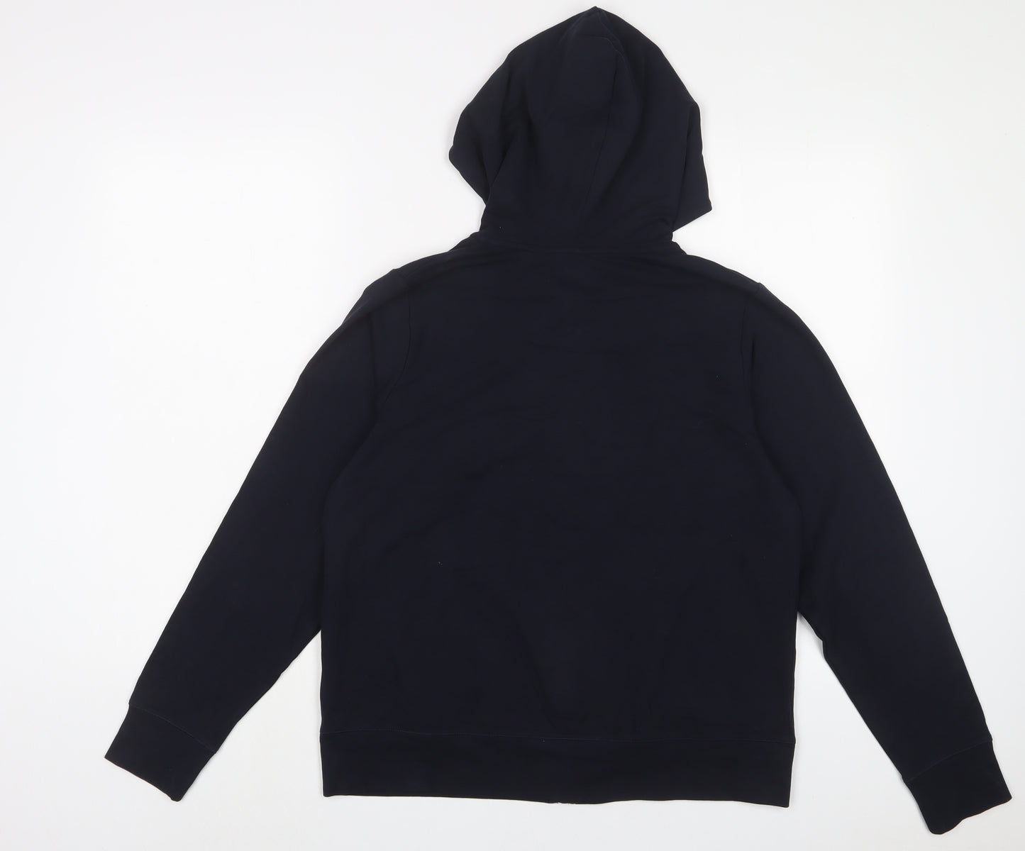 GOODMOVE Womens Blue Cotton Full Zip Hoodie Size 12 Zip
