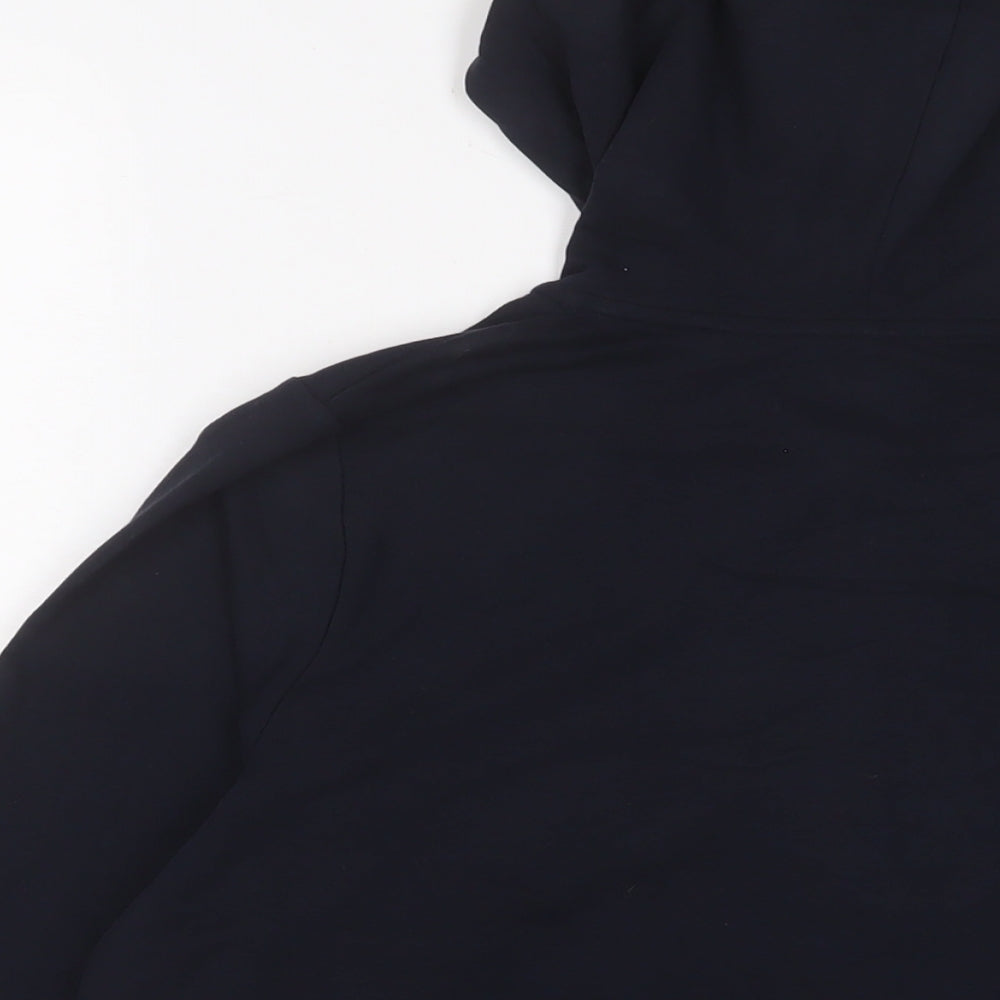 GOODMOVE Womens Blue Cotton Full Zip Hoodie Size 12 Zip