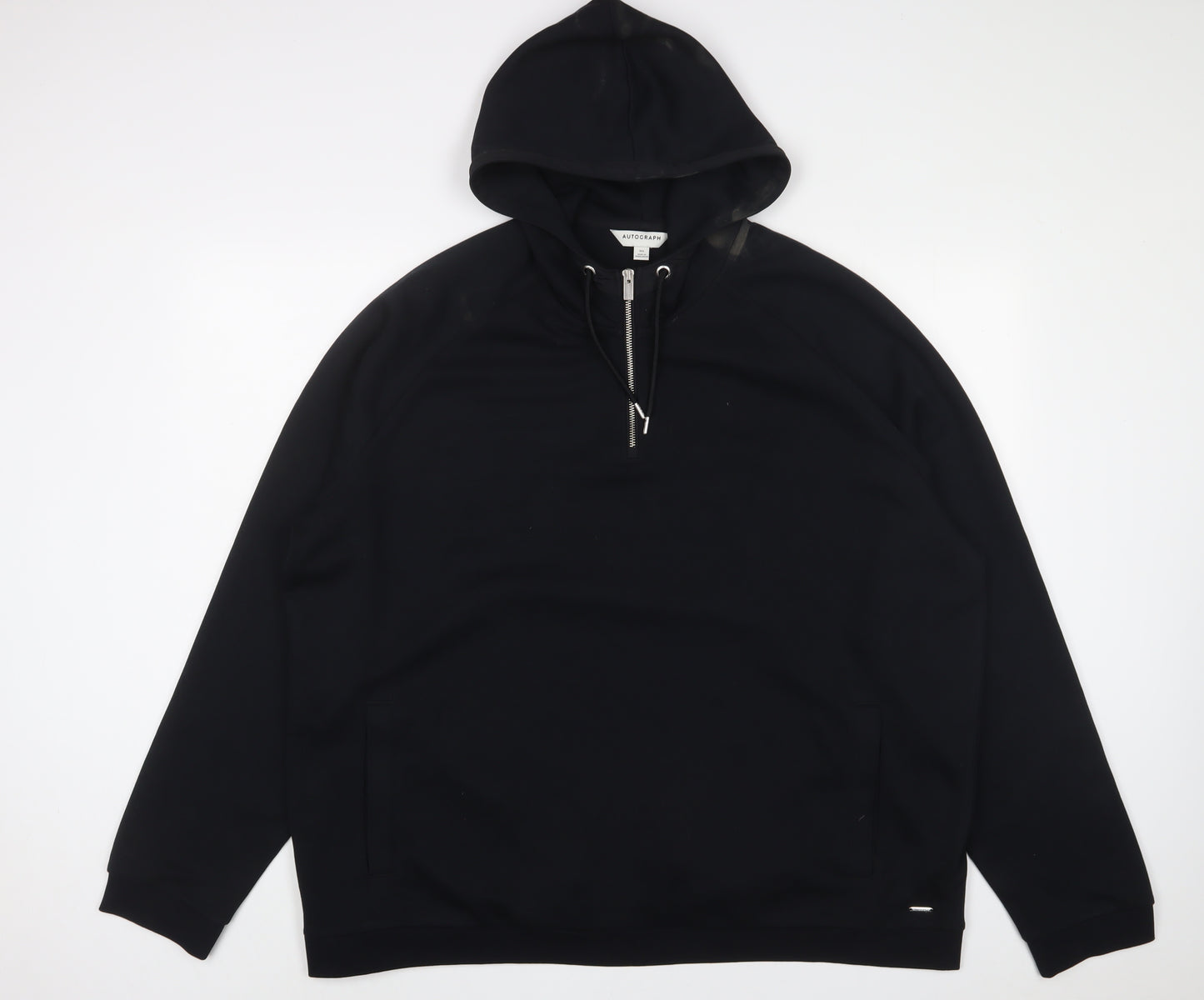 Autograph Mens Black Cotton Pullover Hoodie Size 3XL