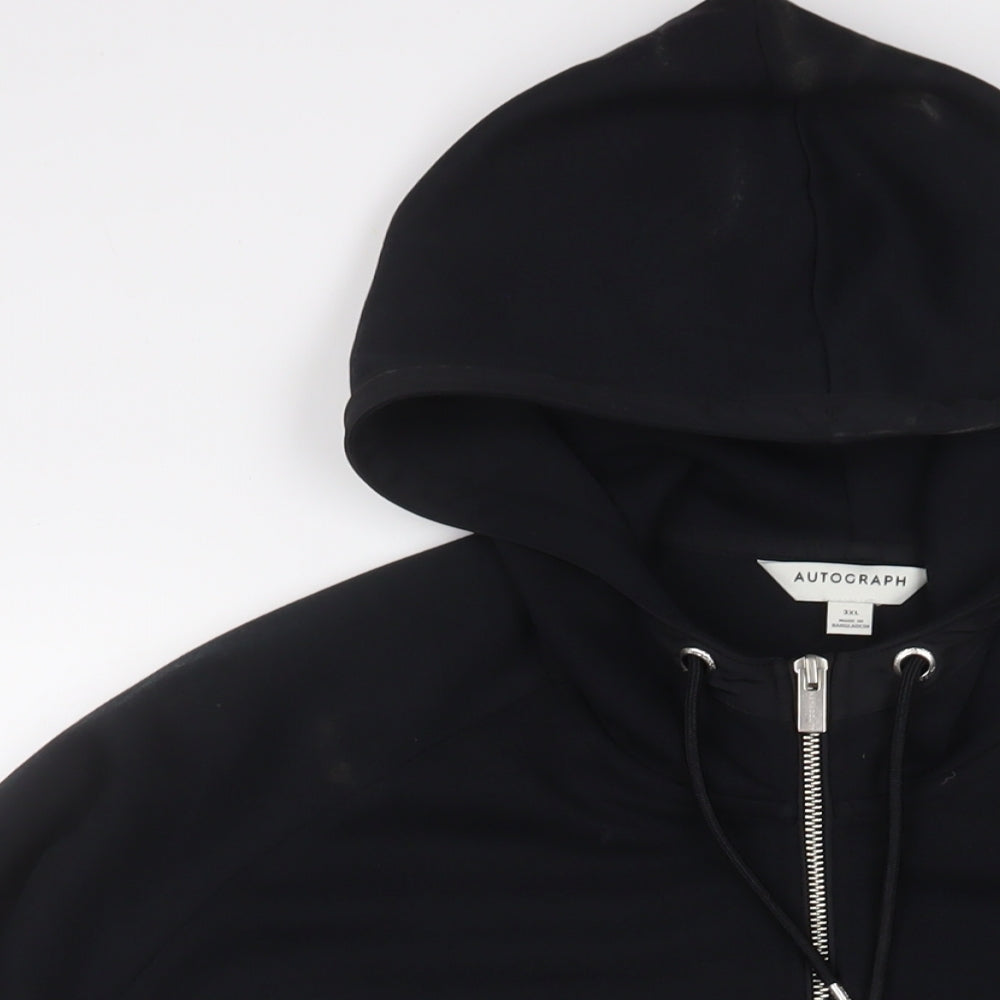 Autograph Mens Black Cotton Pullover Hoodie Size 3XL