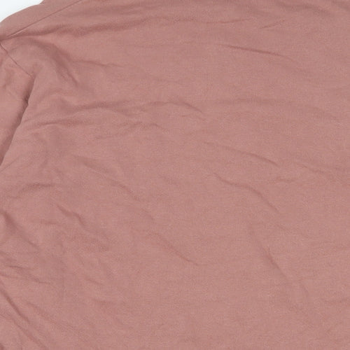 PRETTYLITTLETHING Womens Pink Cotton Pullover Sweatshirt Size 6 Pullover