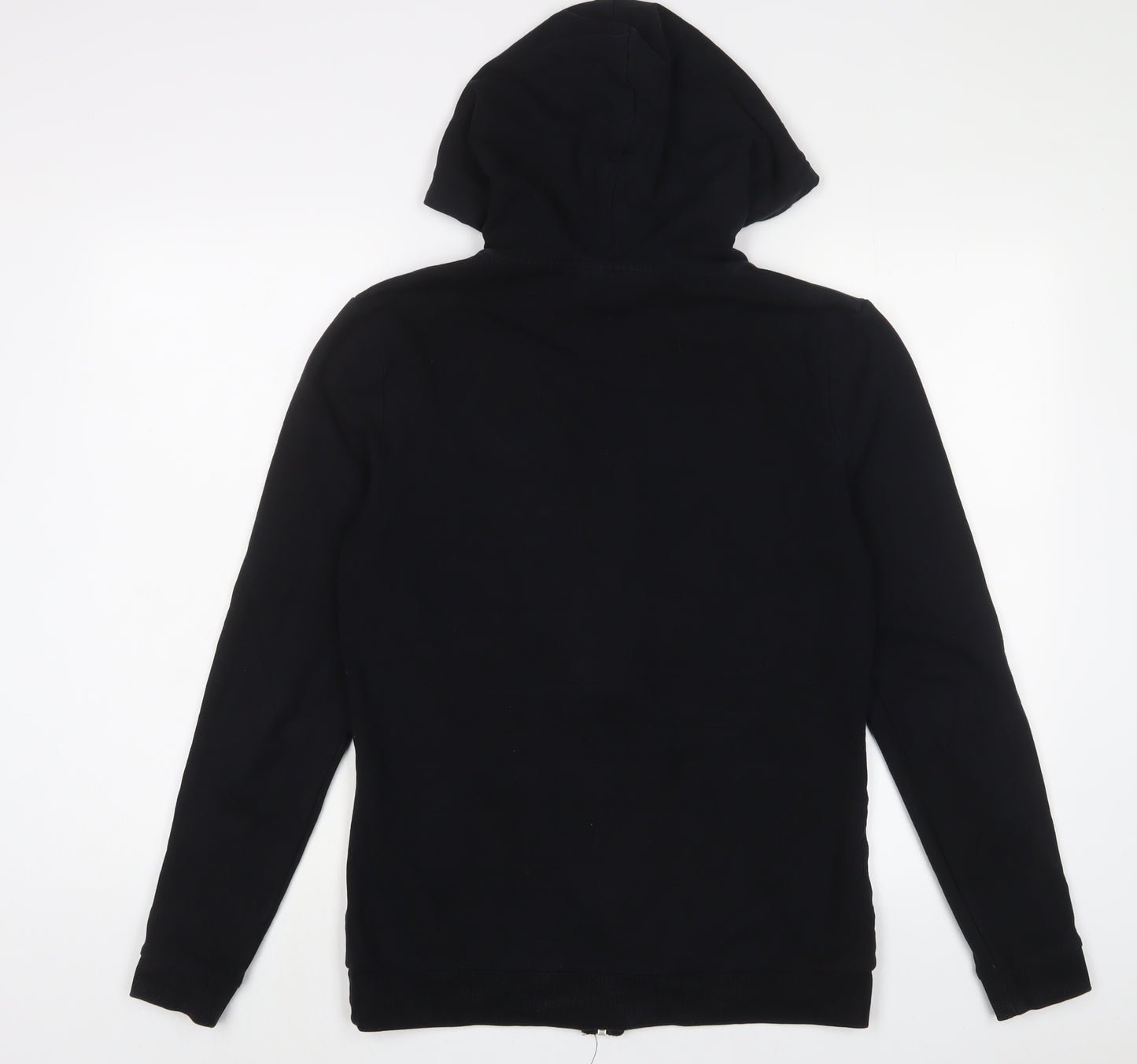 ASOS Womens Black Cotton Full Zip Hoodie Size M Zip