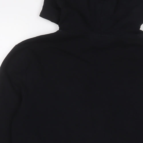 ASOS Womens Black Cotton Full Zip Hoodie Size M Zip