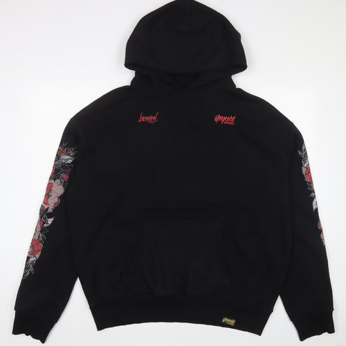 Stay cold apparel Mens Black Cotton Pullover Hoodie Size 2XL
