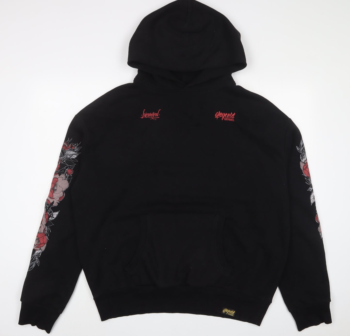 Stay cold apparel Mens Black Cotton Pullover Hoodie Size 2XL