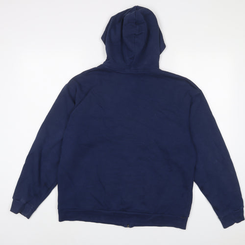 H&M Boys Blue Cotton Full Zip Hoodie Size 12 Years Zip - 12-14 Years