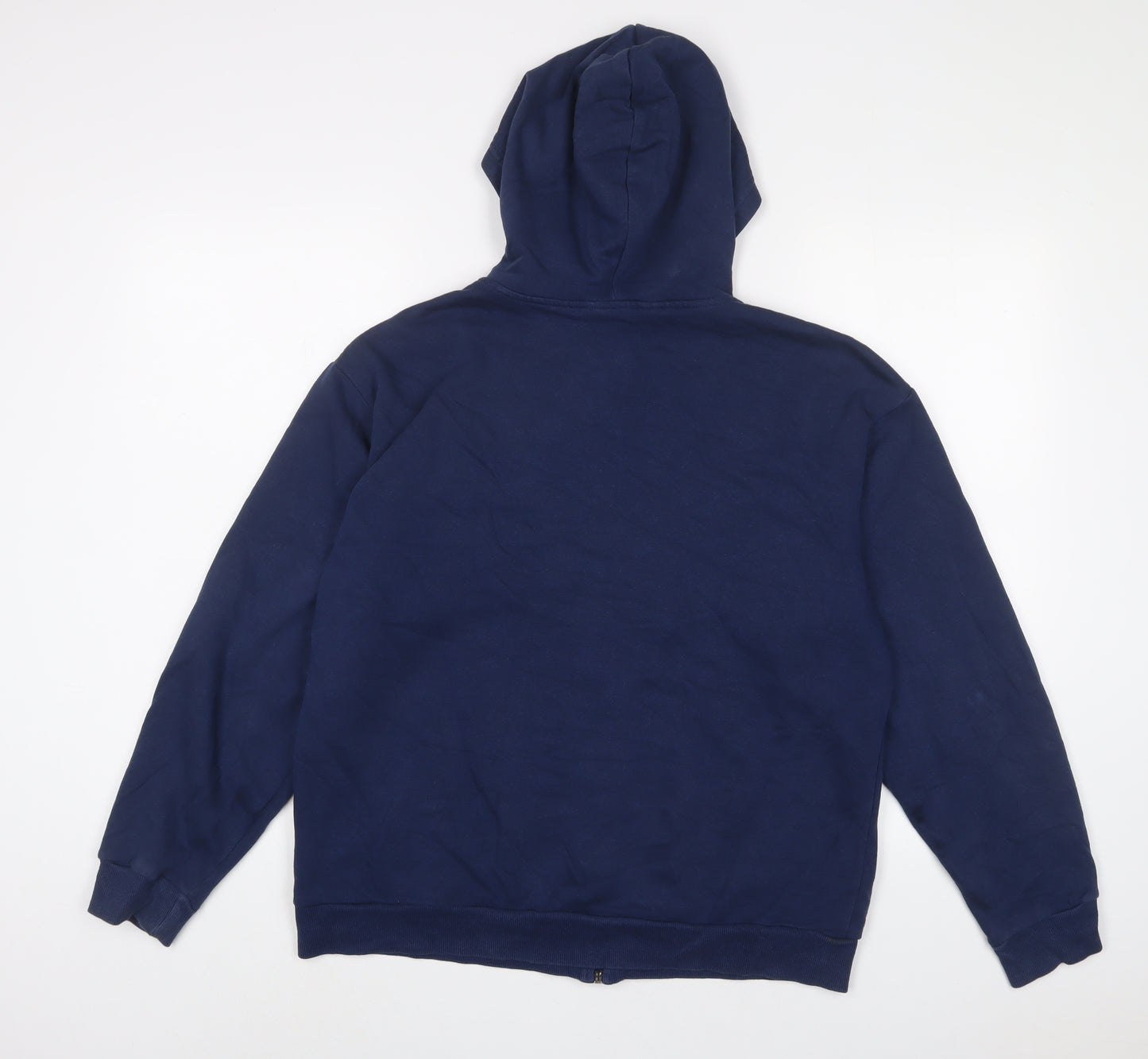 H&M Boys Blue Cotton Full Zip Hoodie Size 12 Years Zip - 12-14 Years