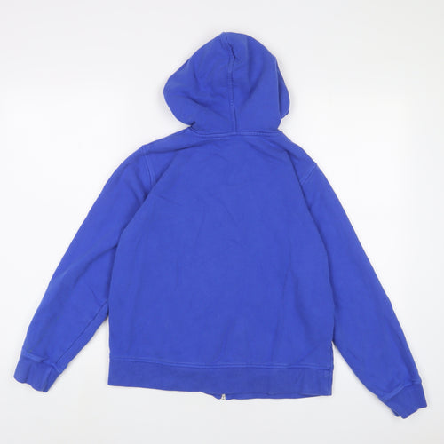 Marks and Spencer Womens Blue Cotton Full Zip Hoodie Size S Zip