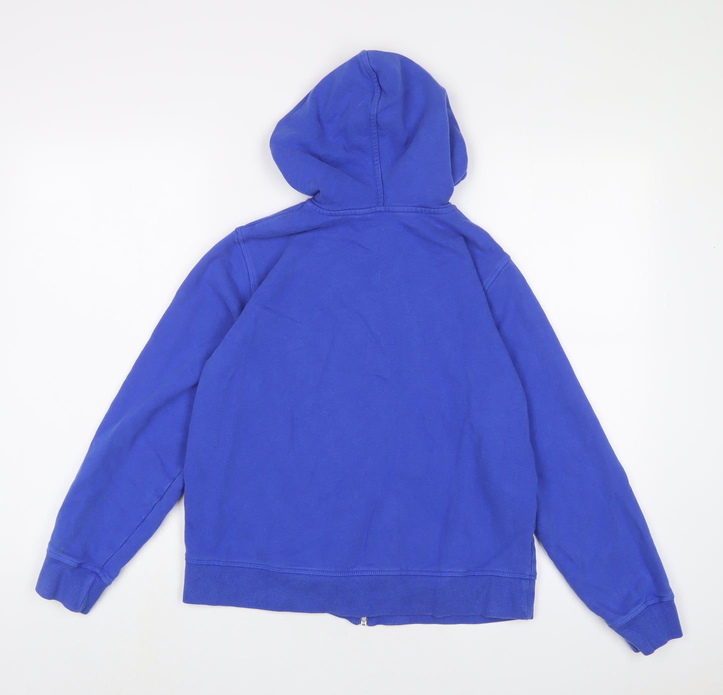 Marks and Spencer Womens Blue Cotton Full Zip Hoodie Size S Zip