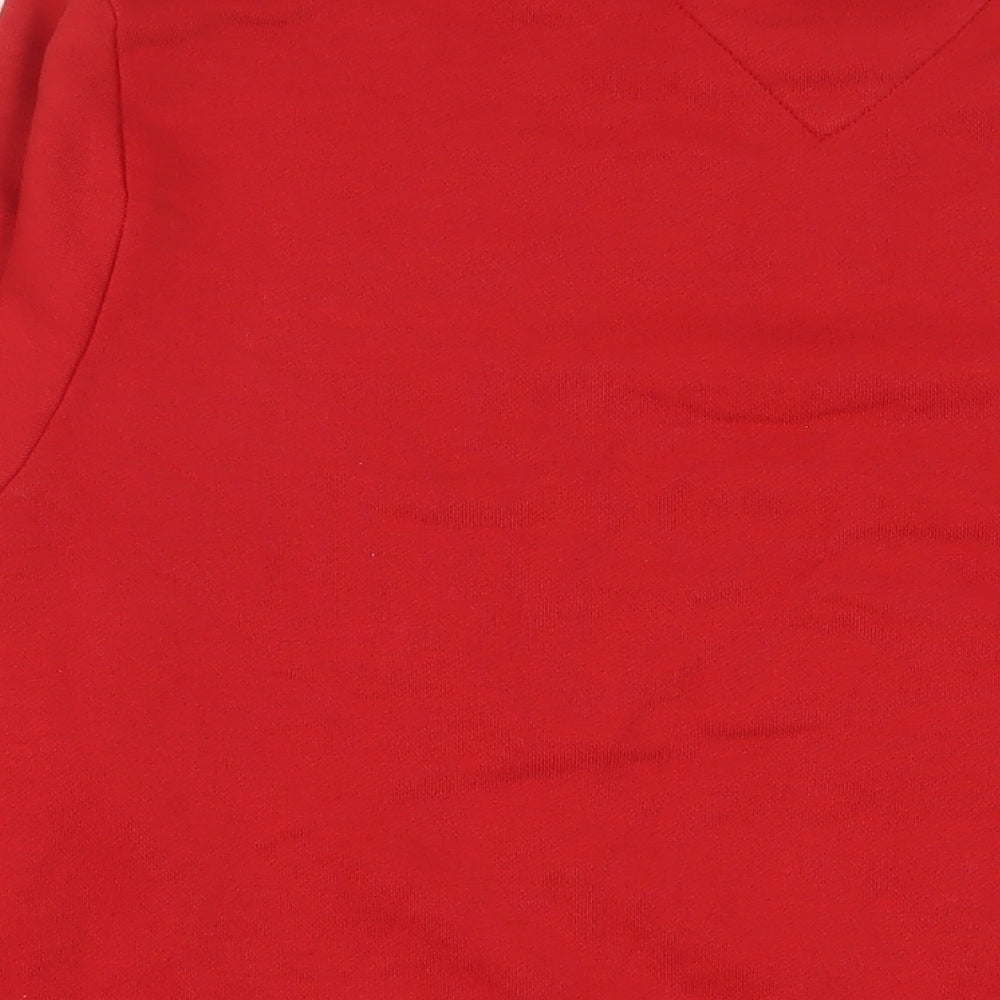Tommy Hilfiger Womens Red Cotton Pullover Sweatshirt Size L Pullover