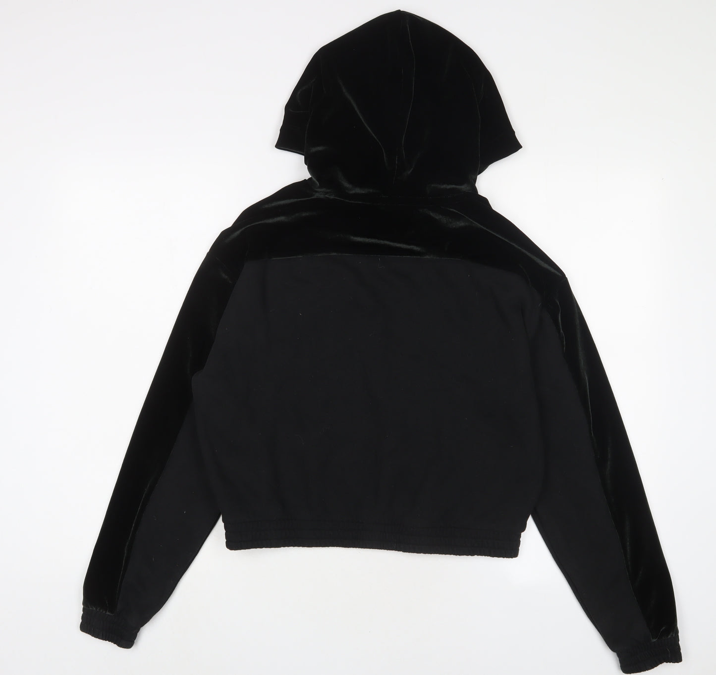 PINK Womens Black Cotton Pullover Hoodie Size S Pullover
