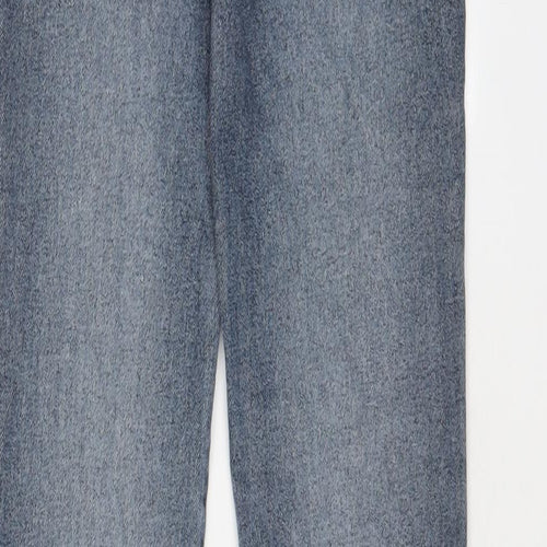 Dust D Womens Blue Cotton Straight Jeans Size 24 in L28 in Regular Zip