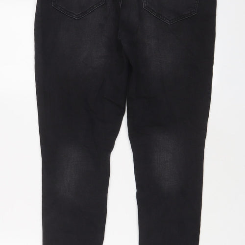 Denim & Co. Womens Grey Cotton Skinny Jeans Size 16 L28 in Regular Zip