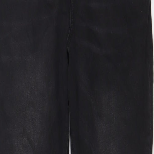 Denim & Co. Womens Grey Cotton Skinny Jeans Size 16 L28 in Regular Zip