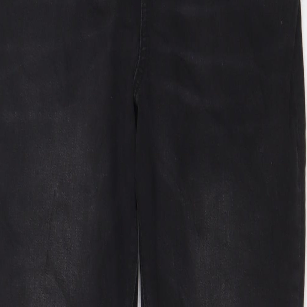 Denim & Co. Womens Grey Cotton Skinny Jeans Size 16 L28 in Regular Zip