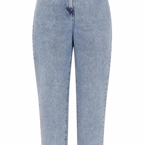 PRETTYLITTLETHING Womens Blue Cotton Straight Jeans Size 10 L29 in Regular Zip
