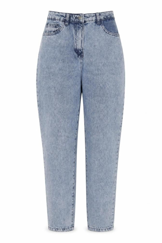 PRETTYLITTLETHING Womens Blue Cotton Straight Jeans Size 10 L29 in Regular Zip
