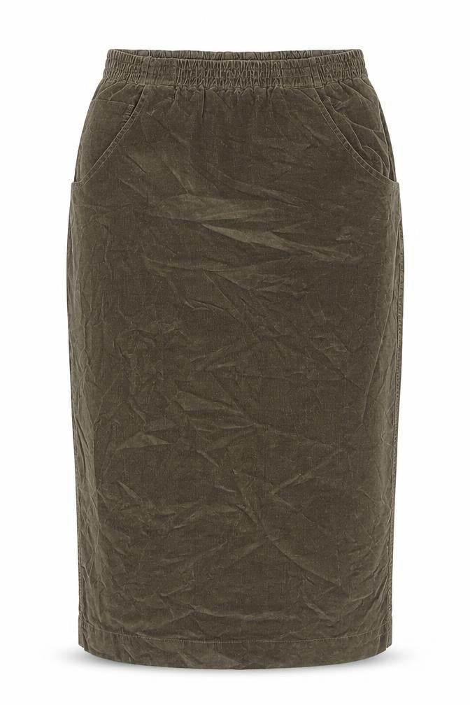 Masai Womens Green Cotton A-Line Skirt Size L