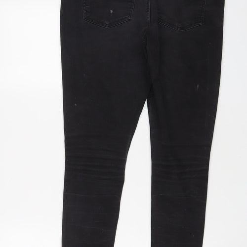 Topshop Womens Grey Cotton Skinny Jeans Size 34 in L30 in Regular Zip
