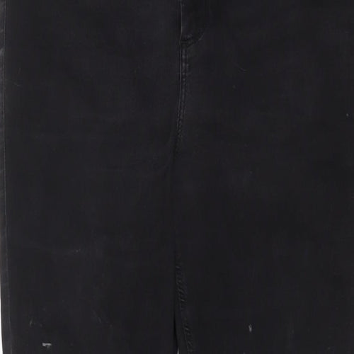 Topshop Womens Grey Cotton Skinny Jeans Size 34 in L30 in Regular Zip