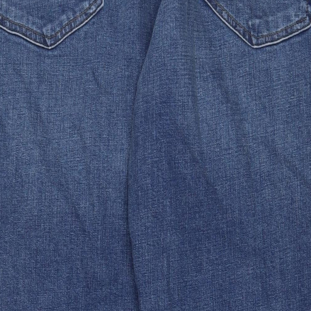 NEXT Mens Blue Cotton Straight Jeans Size 42 in L31 in Regular Zip