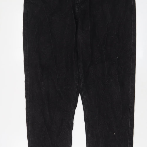 Jacamo Mens Black Cotton Straight Jeans Size 38 in L29 in Regular Zip - Short Leg