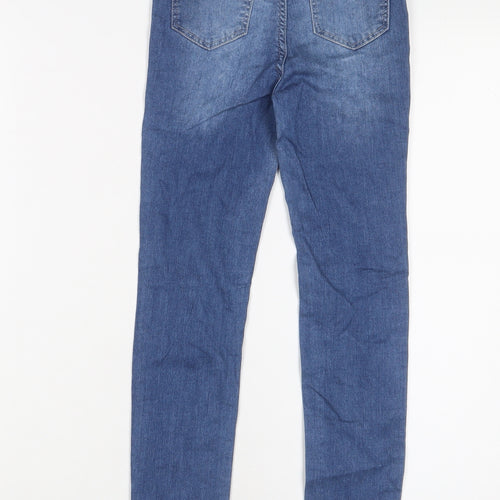 H&M Girls Blue Cotton Jegging Jeans Size 8-9 Years L23 in Regular Pullover