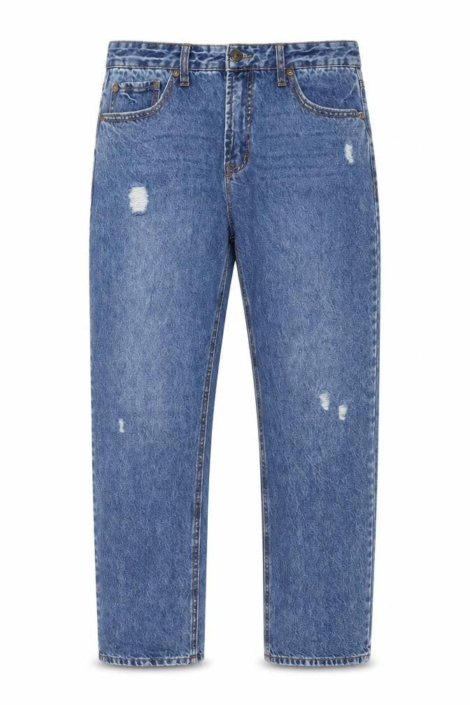 Forever 21 Mens Blue Cotton Straight Jeans Size 33 in L32 in Regular Zip