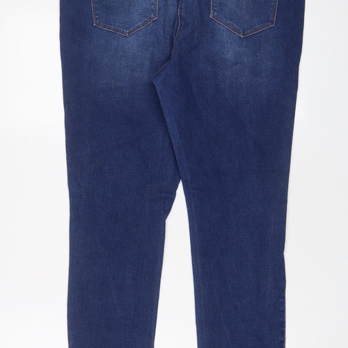 Papaya Womens Blue Cotton Jegging Jeans Size 16 L29 in Regular