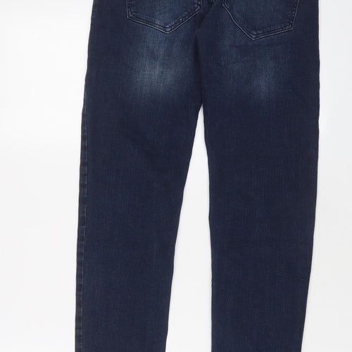 Denim & Co. Mens Blue Cotton Straight Jeans Size 28 in L30 in Slim Zip