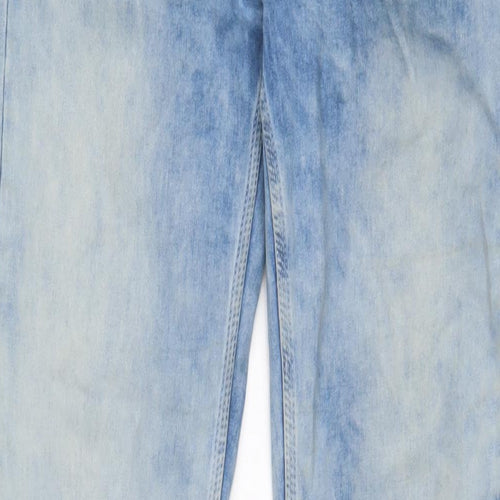 Pepe Jeans Mens Blue Cotton Straight Jeans Size 30 in L32 in Regular Zip