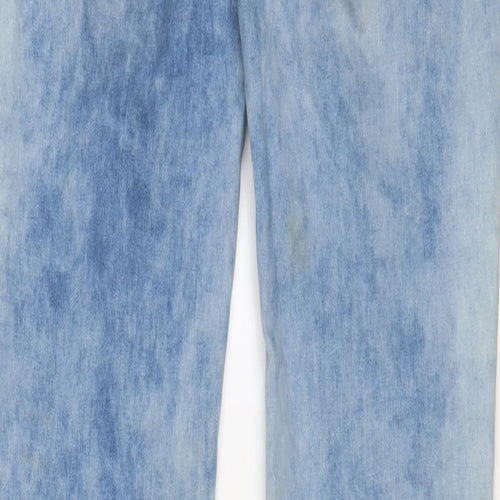 Pepe Jeans Mens Blue Cotton Straight Jeans Size 30 in L32 in Regular Zip