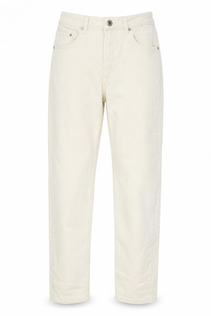 Stradivarius Womens Beige Cotton Straight Jeans Size 8 L27 in Regular Zip