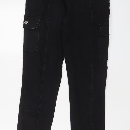 Denim wise Womens Black Cotton Tapered Jeans Size 10 L30 in Regular Zip