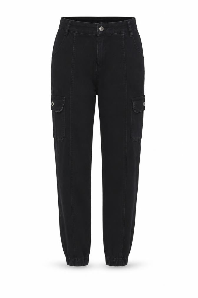 Denim wise Womens Black Cotton Tapered Jeans Size 10 L30 in Regular Zip