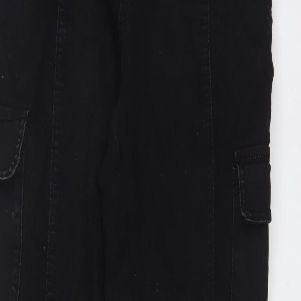 Denim wise Womens Black Cotton Tapered Jeans Size 10 L30 in Regular Zip