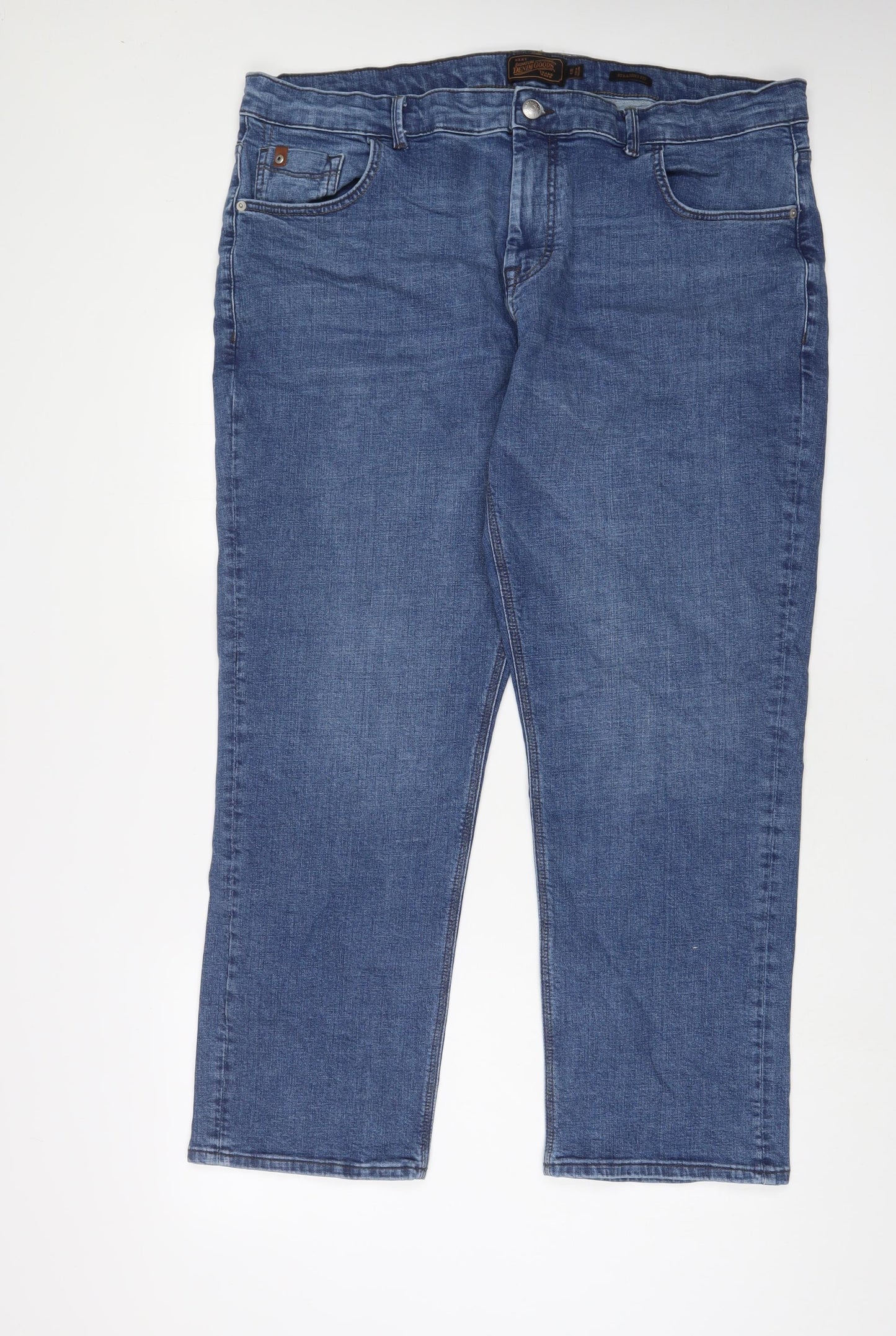 NEXT Mens Blue Cotton Straight Jeans Size 42 in L31 in Regular Zip