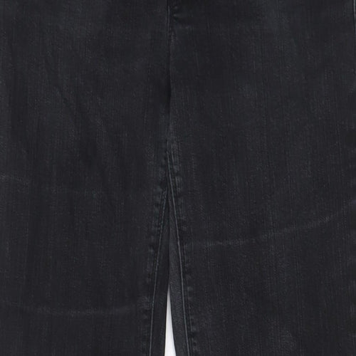 Oasis Womens Grey Cotton Bootcut Jeans Size 32 in L30 in Regular Zip