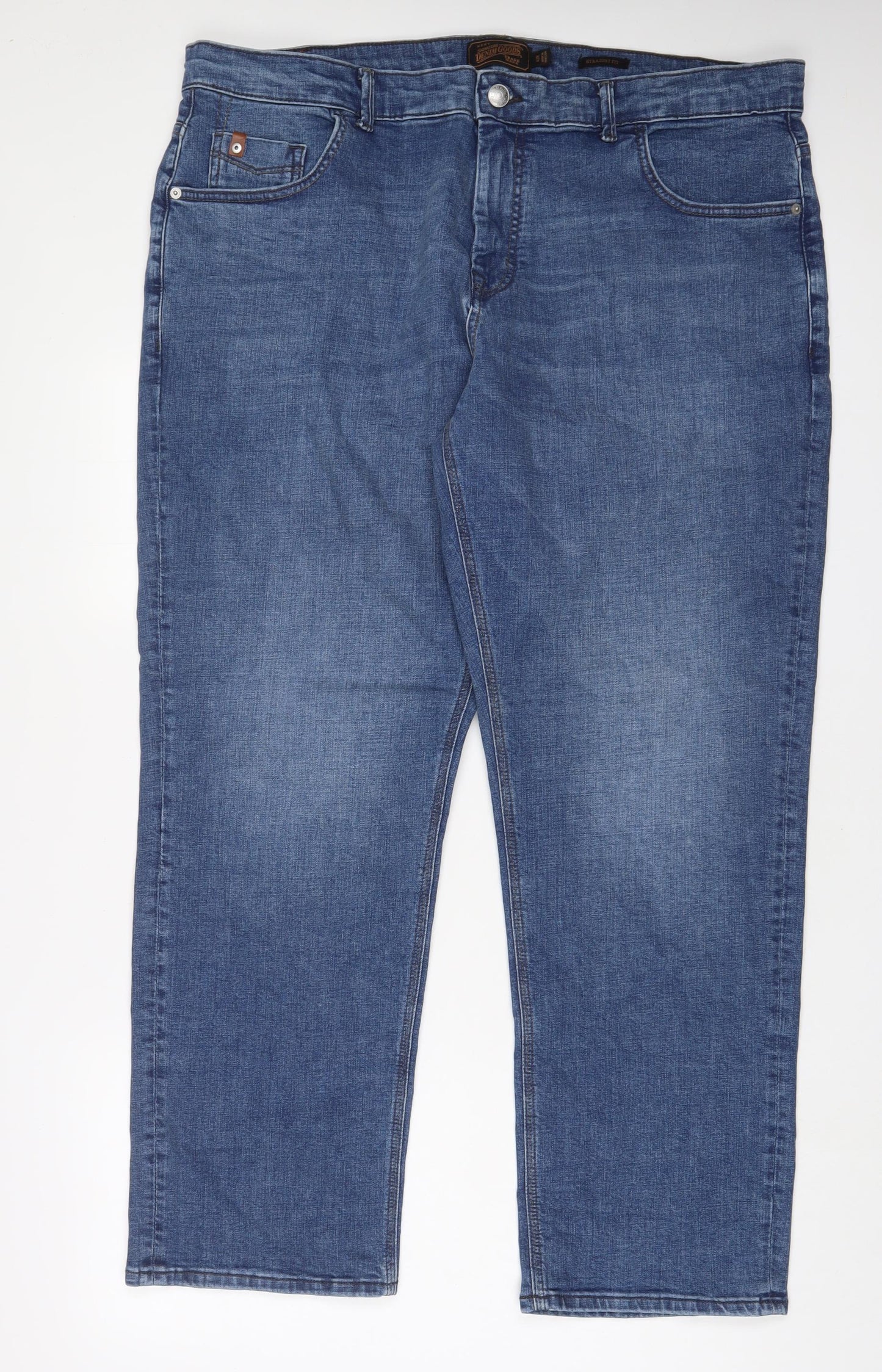 NEXT Mens Blue Cotton Straight Jeans Size 42 in L31 in Regular Zip