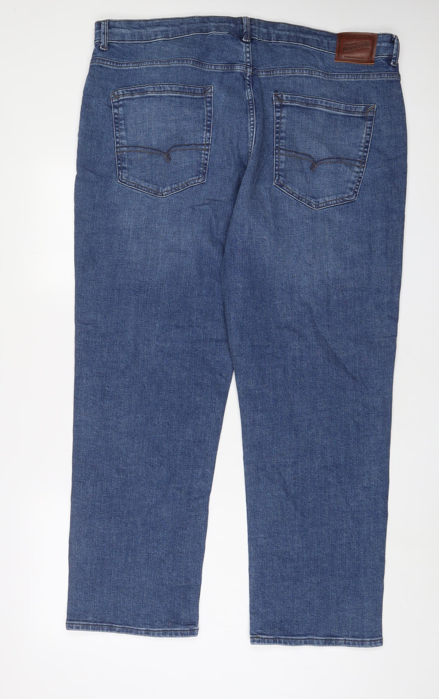 NEXT Mens Blue Cotton Straight Jeans Size 42 in L31 in Regular Zip