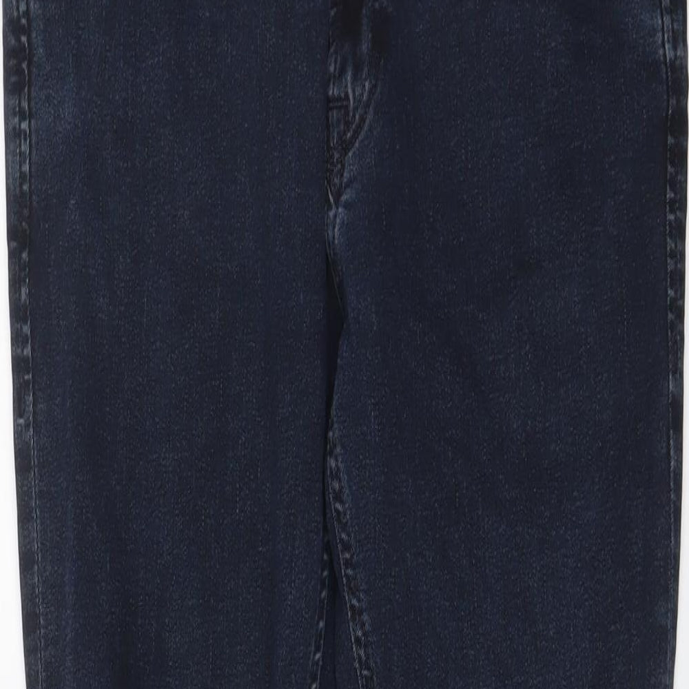 JACK & JONES Mens Blue Cotton Skinny Jeans Size 32 in L30 in Regular Zip