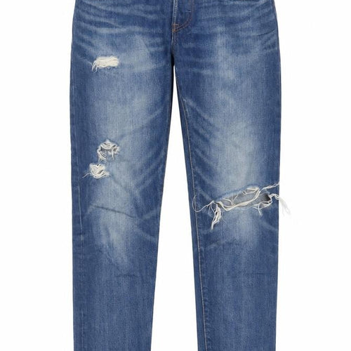 Levi's Womens Blue Cotton Straight Jeans Size 24 in L32 in Regular Zip