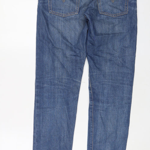 Levi's Womens Blue Cotton Straight Jeans Size 24 in L32 in Regular Zip
