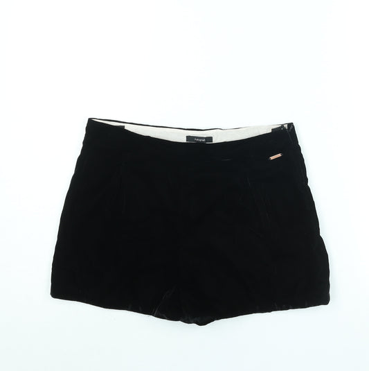 Autograph Girls Black Polyester Mom Shorts Size 13-14 Years Regular Zip