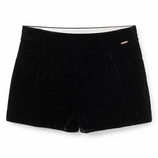 Autograph Girls Black Polyester Mom Shorts Size 13-14 Years Regular Zip