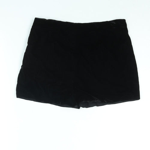 Autograph Girls Black Polyester Mom Shorts Size 13-14 Years Regular Zip