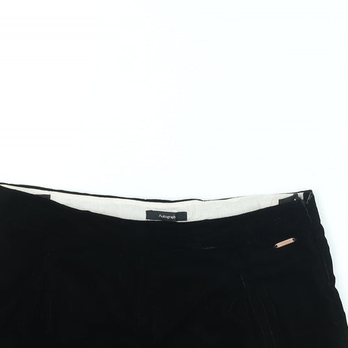 Autograph Girls Black Polyester Mom Shorts Size 13-14 Years Regular Zip