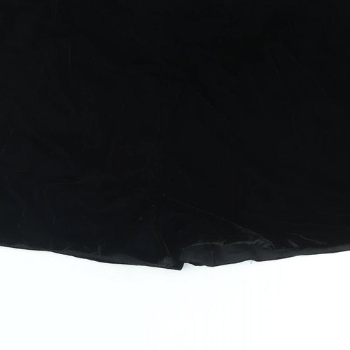 Autograph Girls Black Polyester Mom Shorts Size 13-14 Years Regular Zip