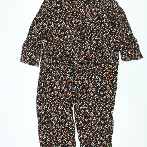 Whistles Womens Multicoloured Floral Cupro Jumpsuit One-Piece Size M L24 in Button