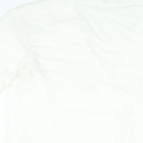 Apricot Womens White Polyester Basic Blouse Size 12 V-Neck